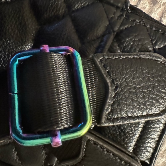 Aimee Kestenberg Small Crossbody with Rainbow Iridescent Oil Slick Hardware - Picture 15 of 16